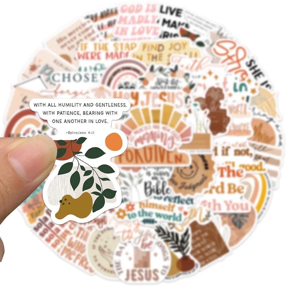 10 Random Small Christian Stickers